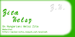 zita welsz business card